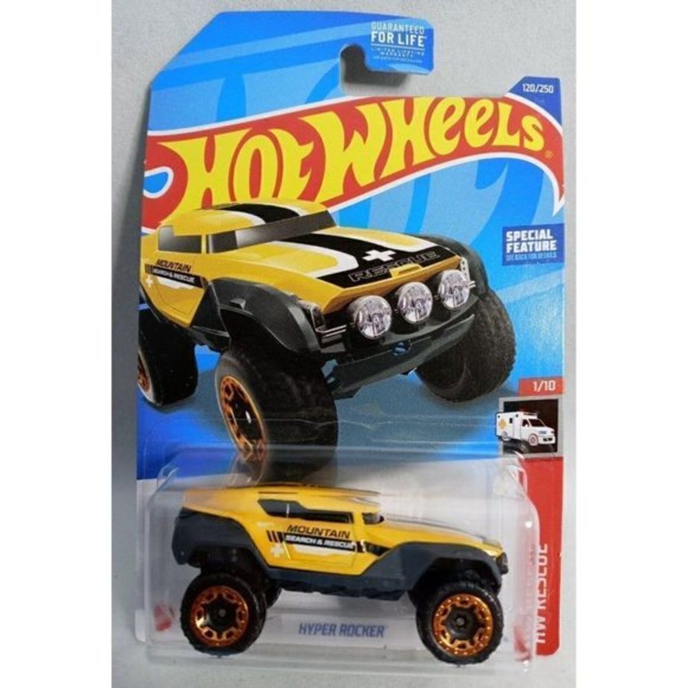 Hot Wheels Hyper Rocker‎ Yellow #120 120/250 2022 HW Rescue 1/10 New Seal